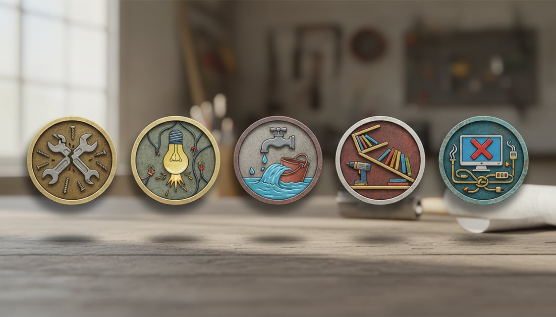 Infographic showing five installation mistake icons