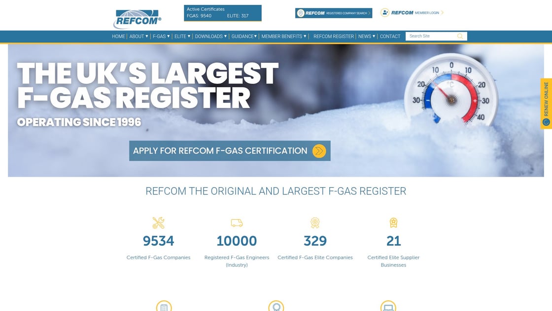 REFCOM F-Gas Certification portal