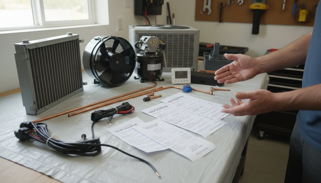 Chart showing AC installation cost breakdown