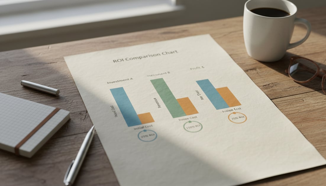 Chart showing ROI comparison chart