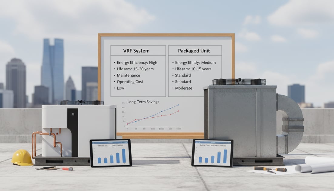 Chart showing commercial HVAC cost comparison