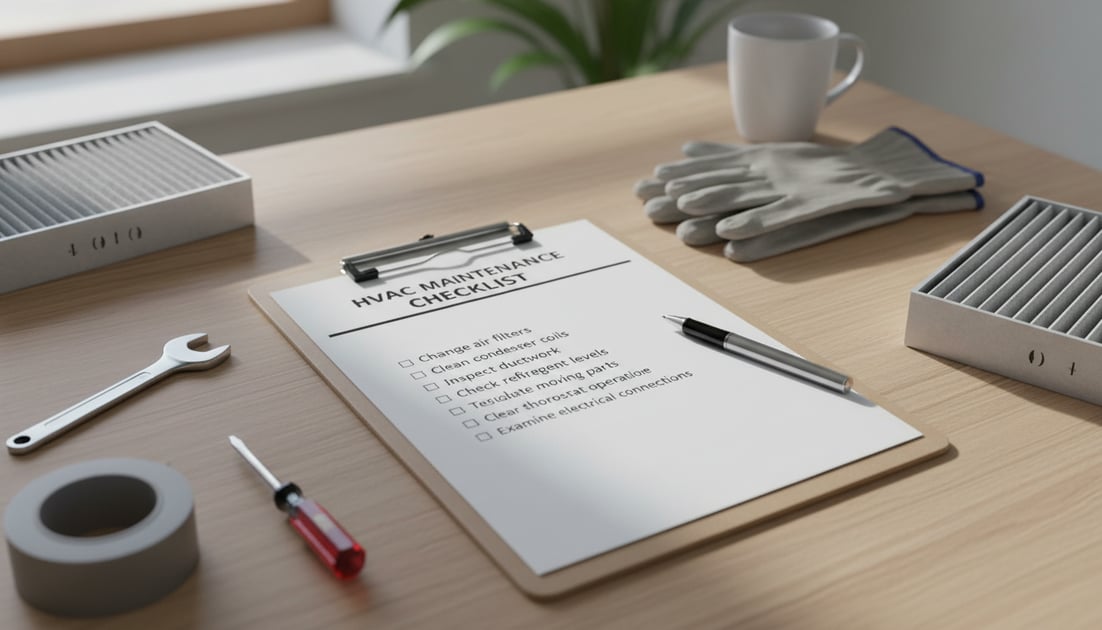 Infographic showing HVAC maintenance checklist
