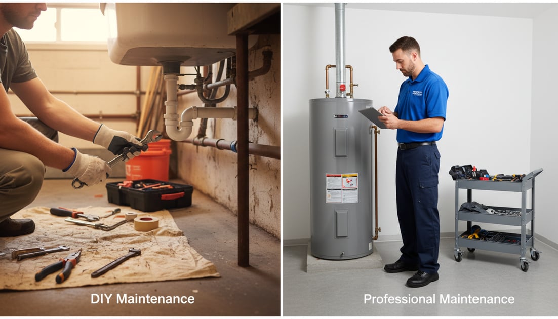 Diagram showing DIY versus professional maintenance