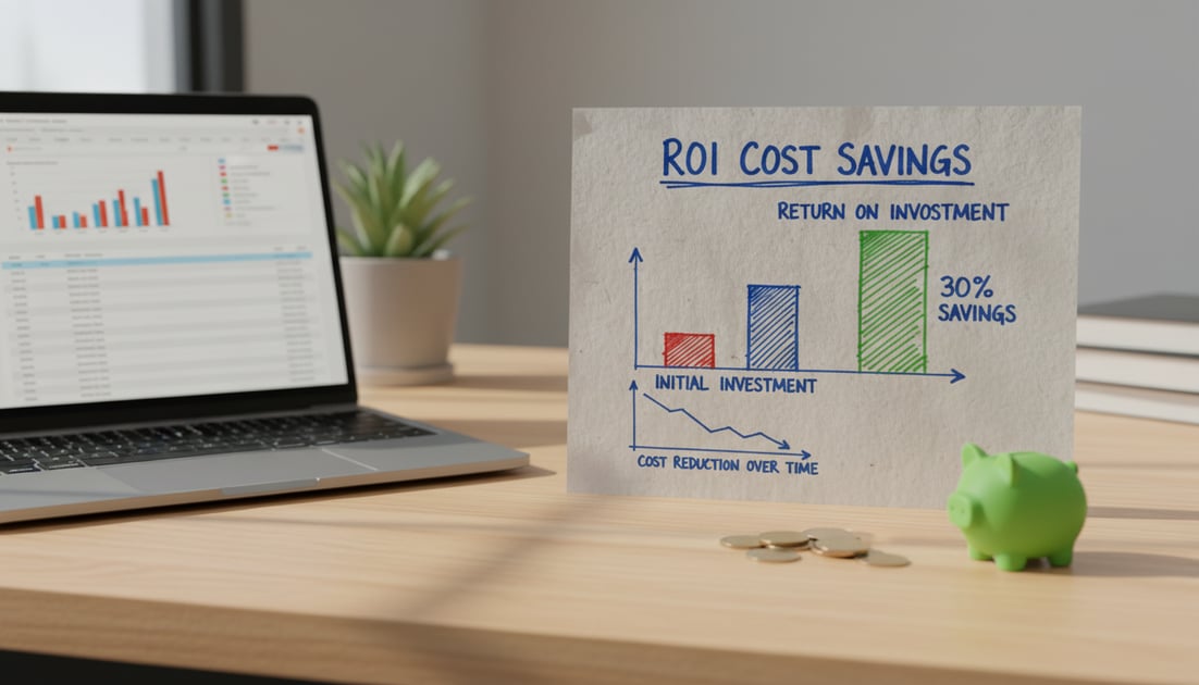 Chart showing ROI cost savings chart