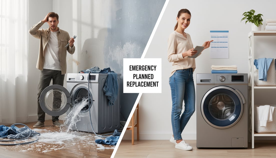 Diagram showing emergency vs planned replacement